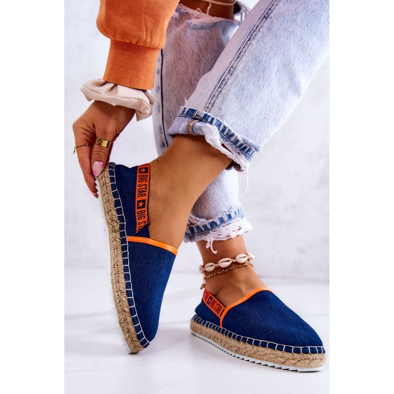 Slip-on espadrilles Big Star JJ274877 Navy blue 2 Slip-on espadrilles Big Star JJ274877 Navy blue 2
