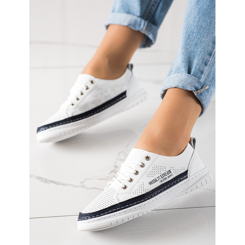 Evento White Leather Sneakers 2