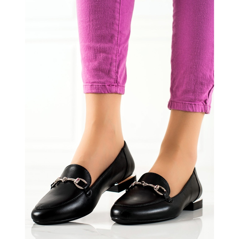 Loafers On Sergio Leone's Flat Heels black 1