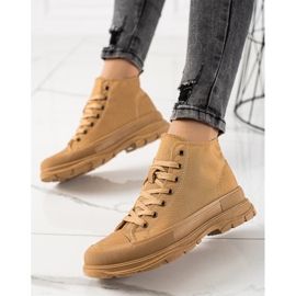 Forever Folie Camel Sneakers On The Platform brown 1