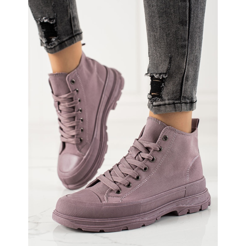 Forever Folie Violet Sneakers On The Platform purple 1