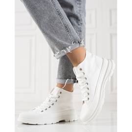 TRENDI Comfortable Sneakers On The Platform white 1