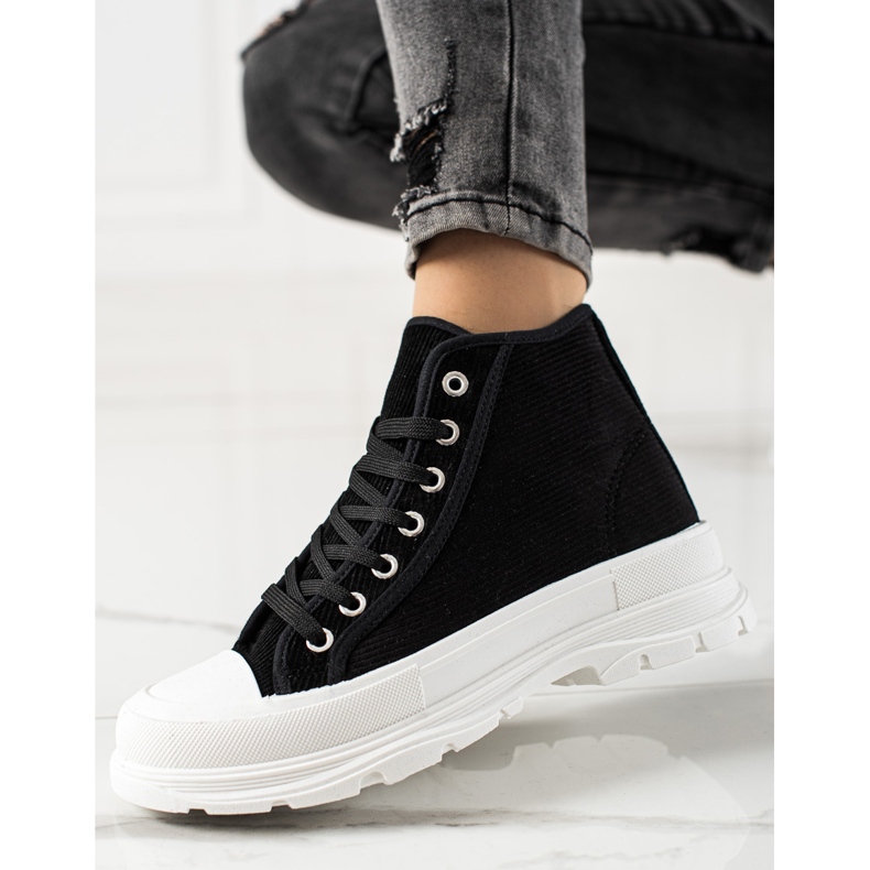 Sweet Shoes High Suede Sneakers black 1 Sweet Shoes High Suede Sneakers black 1