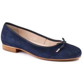 Marco Shoes Suede ballerinas 1152P in navy blue 1