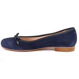 Marco Shoes Suede ballerinas 1152P in navy blue 2