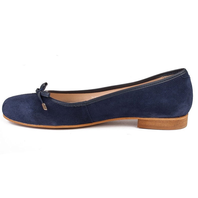 Marco Shoes Suede ballerinas 1152P in navy blue 2