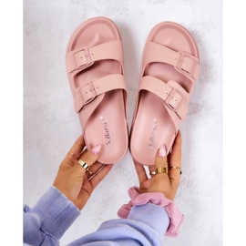 S.Barski Rubber Slippers With Buckle Pink Corina 1 S.Barski Rubber Slippers With Buckle Pink Corina 1