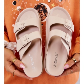 S.Barski Rubber Slippers With Buckle Beige Corina 1 S.Barski Rubber Slippers With Buckle Beige Corina 1