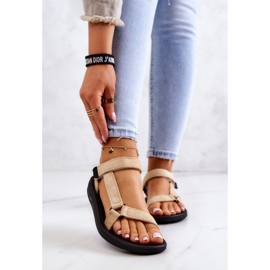 PM1 Women's Suede Sports Sandals Beige Harris 1 PM1 Women's Suede Sports Sandals Beige Harris 1