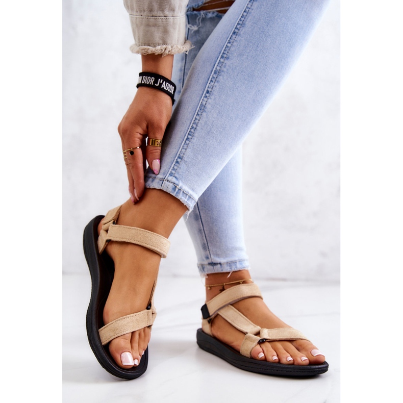 PM1 Women's Suede Sports Sandals Beige Harris 2 PM1 Women's Suede Sports Sandals Beige Harris 2