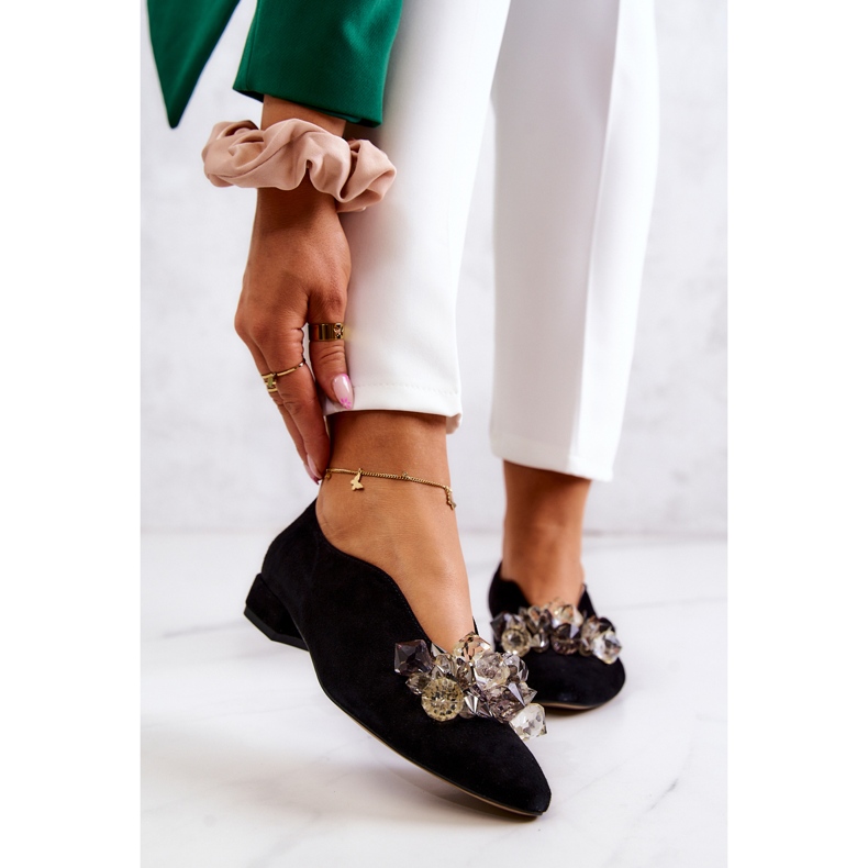 PA2 Elegant Suede Shoes With Black McQueen Decoration 1 PA2 Elegant Suede Shoes With Black McQueen Decoration 1