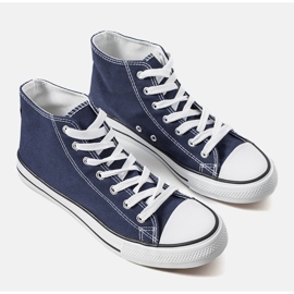 Rood navy ankle sneakers blue 1