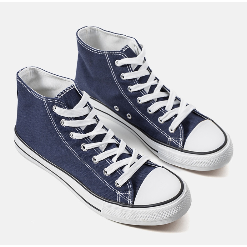 Rood navy ankle sneakers blue 1