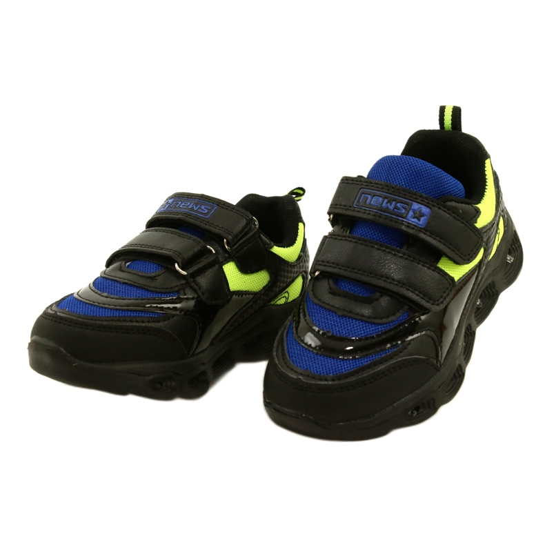 ADI Sports Shoes LED Glowing Velcro News 22DZ32-4836 Royal black blue green 2