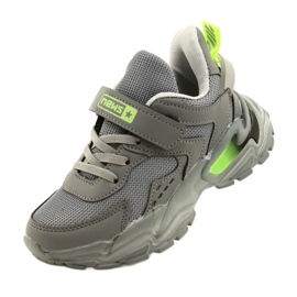 NEWS Boys' sports shoes for Velcro 22z32-4930 gray grey 4