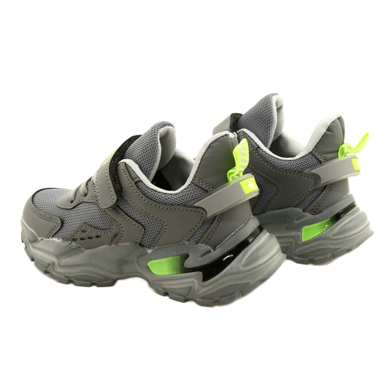 NEWS Boys' sports shoes for Velcro 22z32-4930 gray grey 5