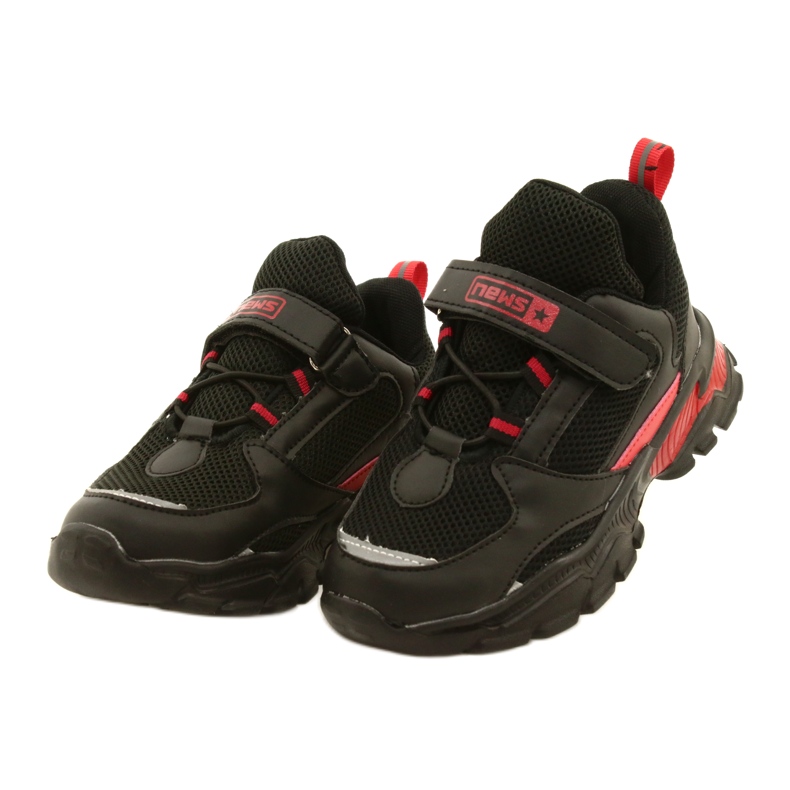 Sports boys boys' Velcro News 22Dz32-4932 Czarne-Czerwone black 2