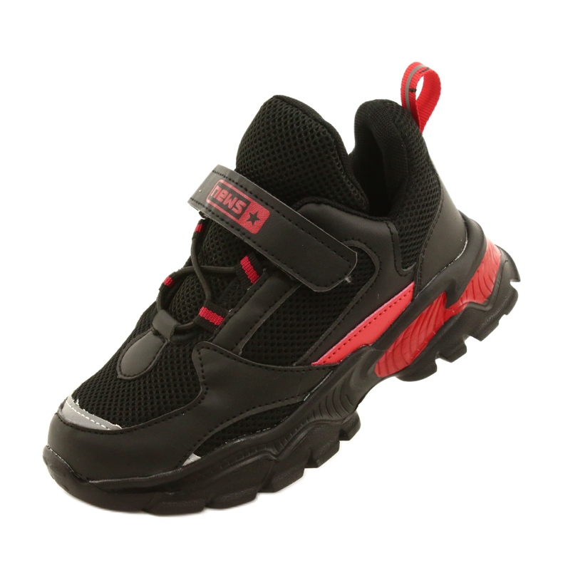 Sports boys boys' Velcro News 22Dz32-4932 Czarne-Czerwone black 4