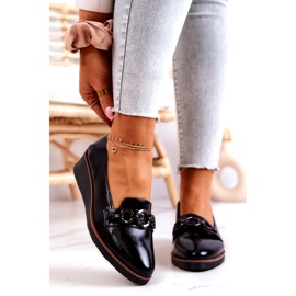 Vinceza Patent Leather Wedge Shoes Black Melodies 2