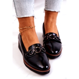 Vinceza Patent Leather Wedge Shoes Black Melodies 4