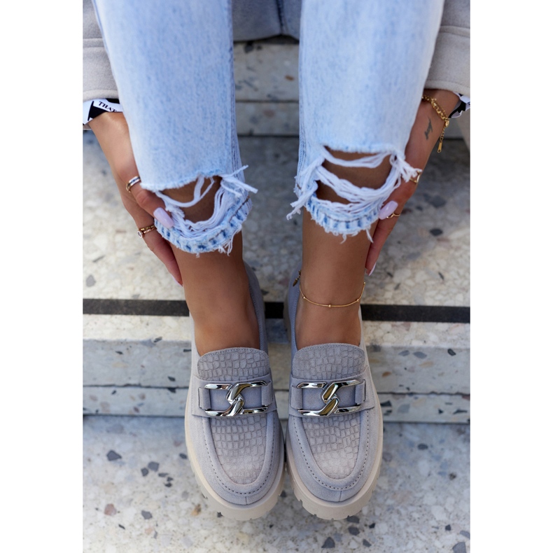 La.Fi Fashionable Suede Loafers Light gray Rayhan grey 1 La.Fi Fashionable Suede Loafers Light gray Rayhan grey 1