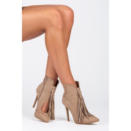 Comer Fashionable boots with fringes brown 2