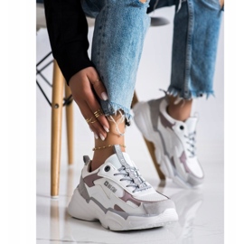 Women's Sneakers Big Star HH274255 beige white 3