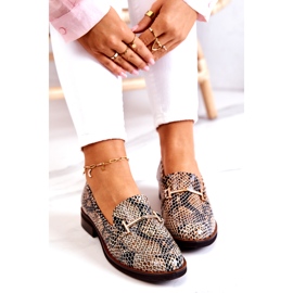 Women's Loafers Laura Messi 2307 Beige-Black 3