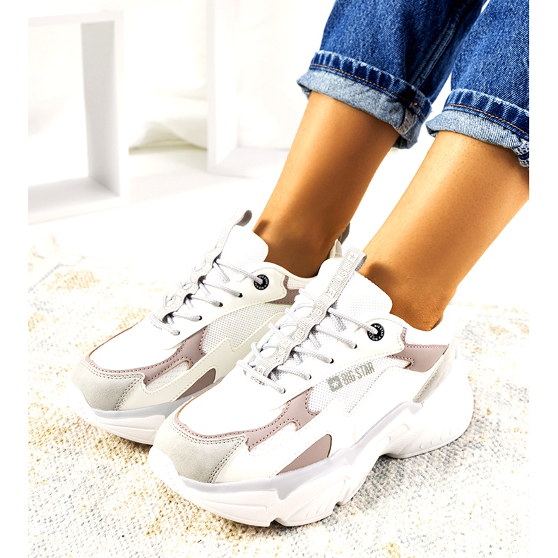 Women's Sneakers Big Star HH274255 beige white 1