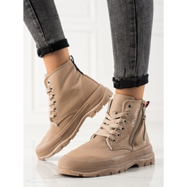 Sabatina Sneakers With A Zipper beige 2