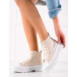 TRENDI Beige High Sneakers 1 TRENDI Beige High Sneakers 1