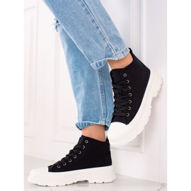 TRENDI Comfortable Sneakers On The Platform black 1