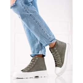 Sweet Shoes High Suede Sneakers green 1