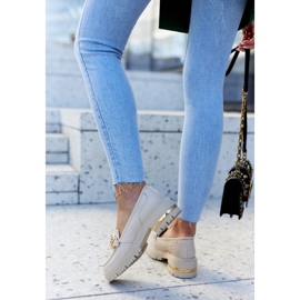 PA2 Women's Loafers Leather Loafers Beige Mollie 2