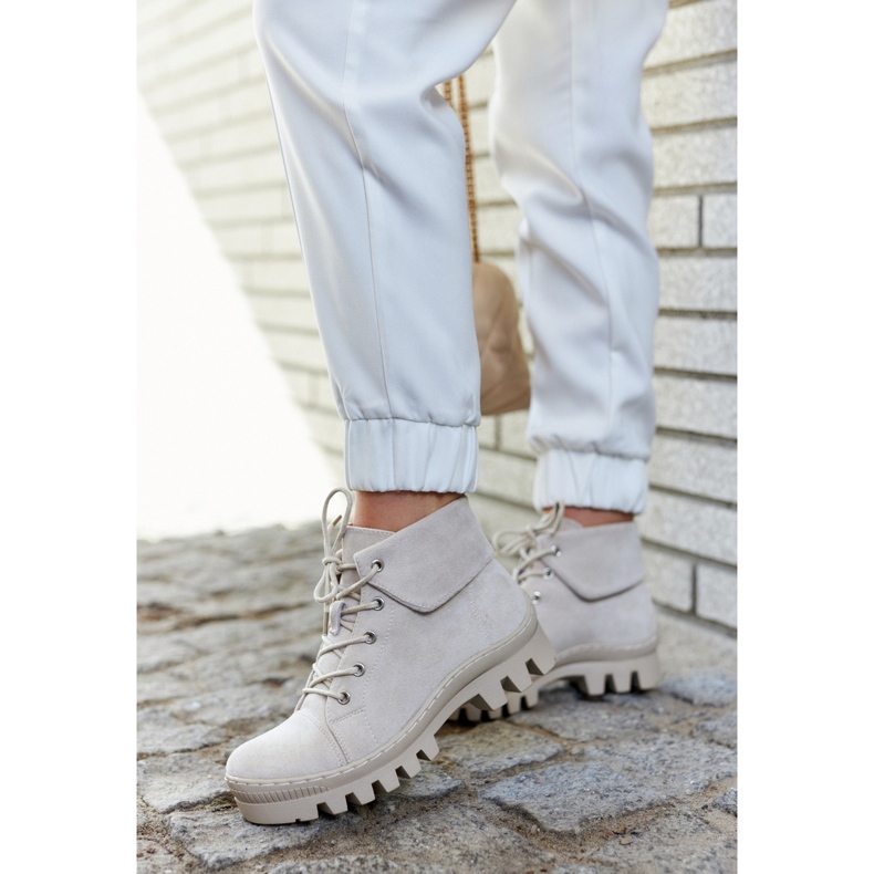 S.Barski Suede Boots Tied Light gray Dalles grey 1