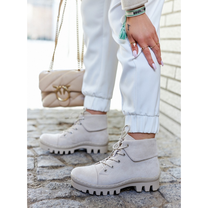 S.Barski Suede Boots Tied Light gray Dalles grey 2