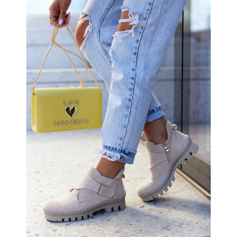 S.Barski Remgate Suede Boots With Zipper Light Beige 1