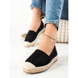 Bestelle Black Suede Espadrilles 1