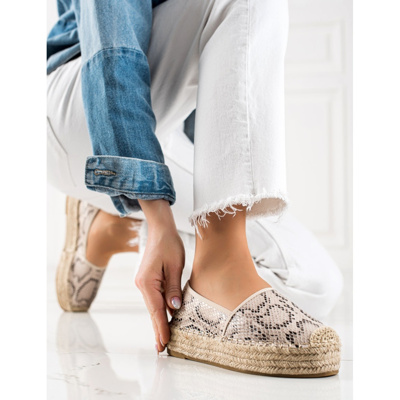 Bestelle Espadrilles On The Snake Print Platform beige 2