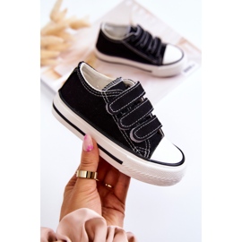 Children's Black Bernie Velcro Sneakers 1
