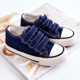Children's Sneakers With Velcro Navy Blue Bernie 2 Children's Sneakers With Velcro Navy Blue Bernie 2
