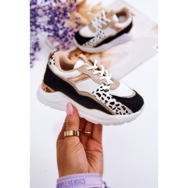 FR1 Children's Sport Shoes Sneakers White and Black Kizzie 1