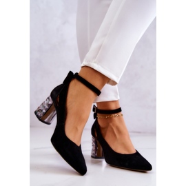 Suede Pumps With A Bow Maciejka 05059-11 Black 2