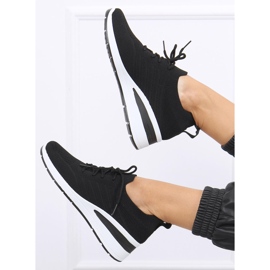 Sock wedge shoes Binita Black 1