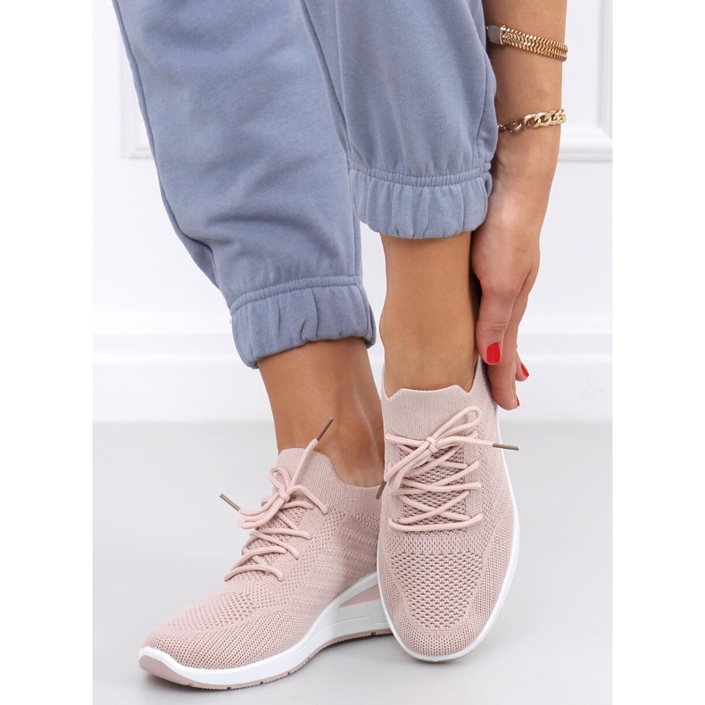 Sock wedge shoes Binita Pink 1 Sock wedge shoes Binita Pink 1