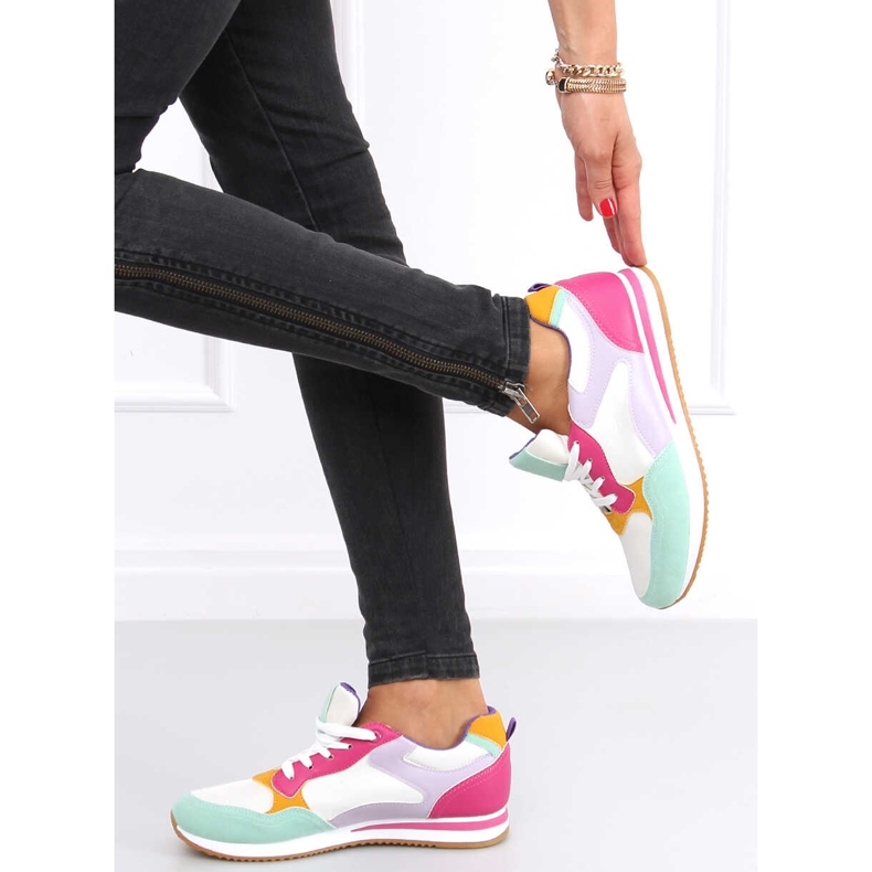 Pokki Fushia women's sports shoes pink multicolored 1
