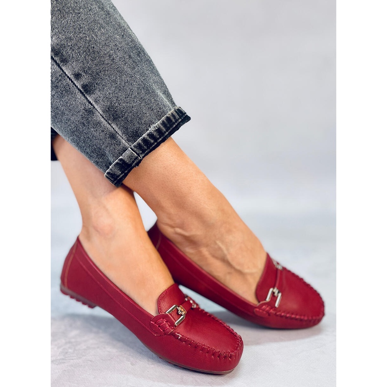 Leoni Burdeos women's loafers red 1