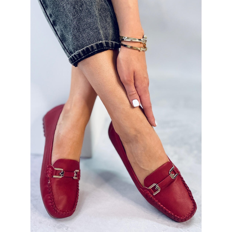 Leoni Burdeos women's loafers red 2