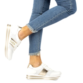 Ever Sports shoes for women Filippo DP1414 white and gold golden 6 Ever Sports shoes for women Filippo DP1414 white and gold golden 6