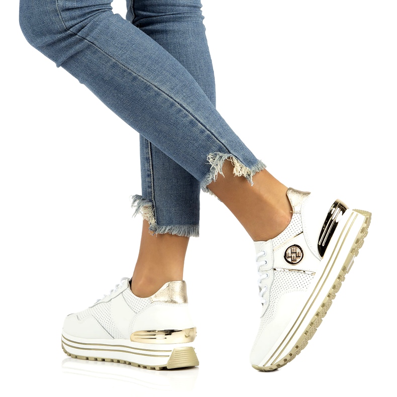 Leather Sneakers Filippo DP3538 / 22 WH white 1 Leather Sneakers Filippo DP3538 / 22 WH white 1